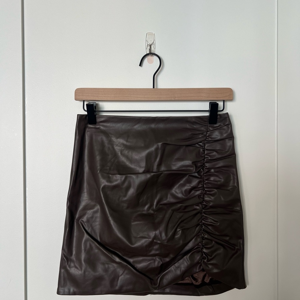 Lush Dark Brown Mini Skirt